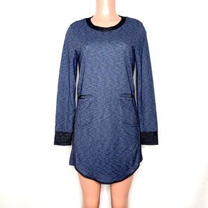 BCBGeneration Navy Mini Dress or Tunic Top Pockets Long Sleeves